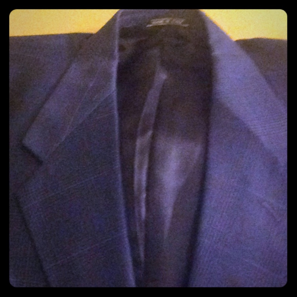 ZENIO Blue and black  Italian blazer